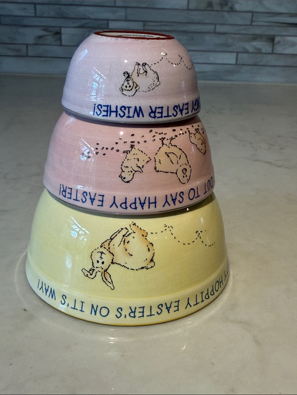 Boyd’s Collection Bearware Pottery Works Easter Bowls